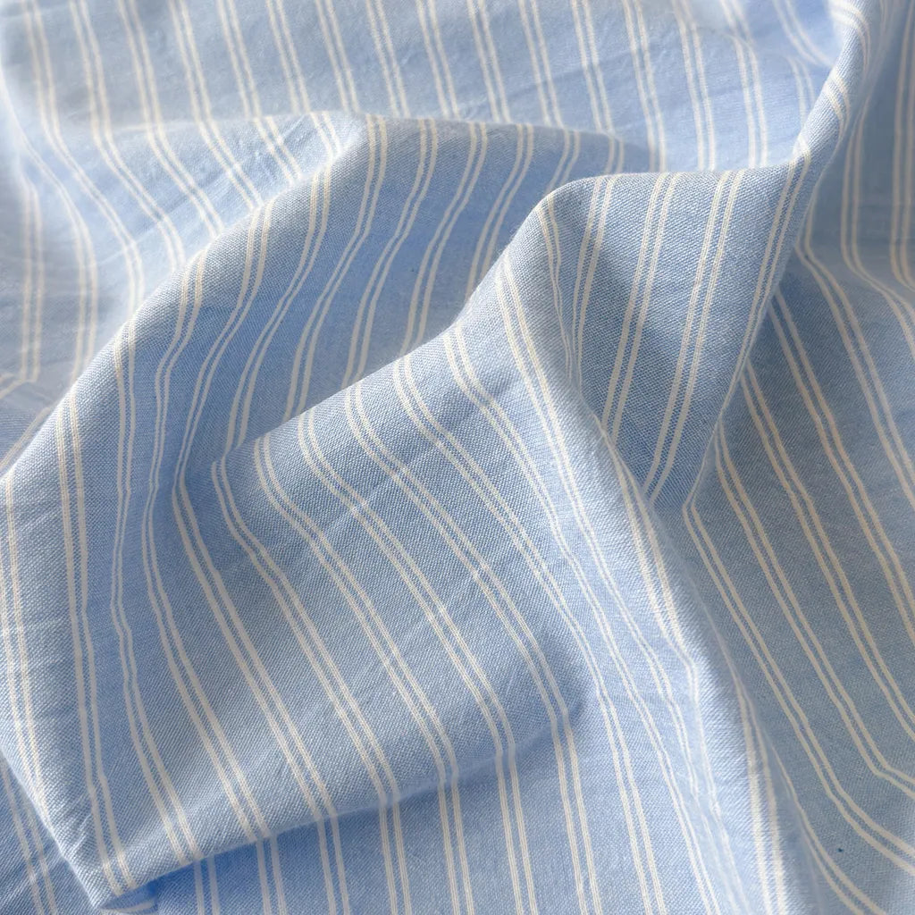 Natural Stripe Bedding Set Cotton Duvet Pillowcase Bed Linen