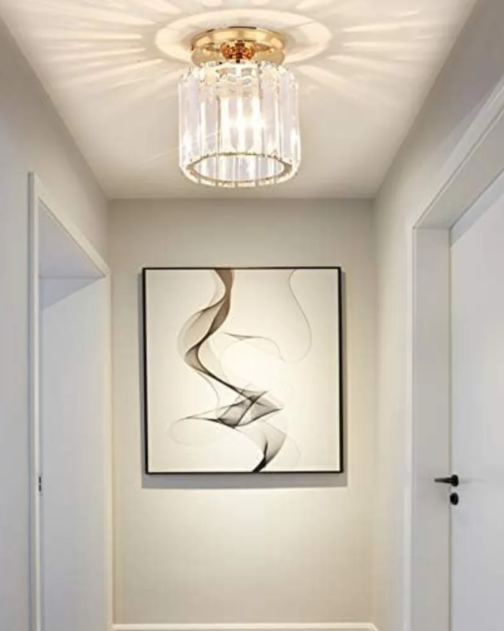 Modern Glass Square Ceiling Light 1-Light