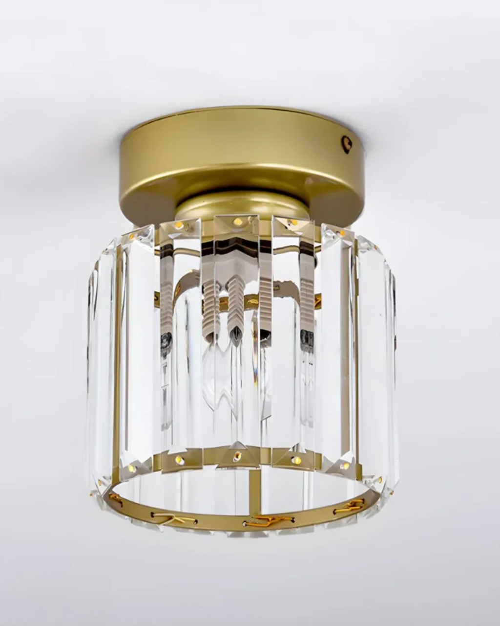 Modern Glass Square Ceiling Light 1-Light
