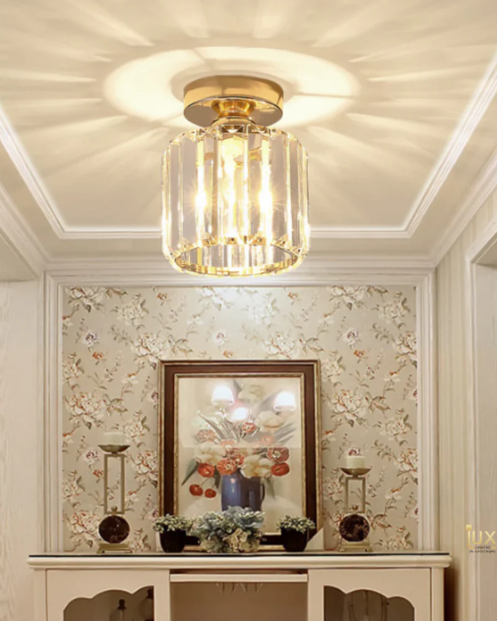 Modern Glass Square Ceiling Light 1-Light