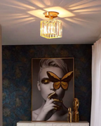 Modern Glass Square Ceiling Light 1-Light