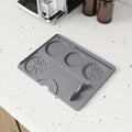 Non-Slip Silicone Tamper Mat for Espresso Brewing – Coffee Accessory with Tool Organizer Slots