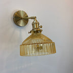 Nordic Brass Glass Dome Wall Sconce Lamp 1-Light
