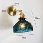 Nordic Brass Glass Dome Wall Sconce Lamp 1-Light