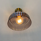 Nordic Brass Glass Dome Wall Sconce Lamp 1-Light