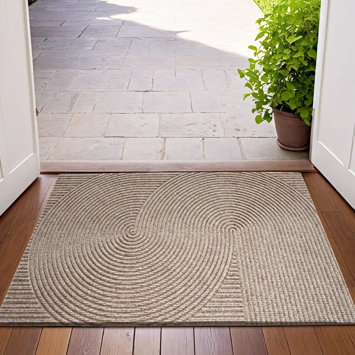 Nordic Geometric PVC Entrance Rug