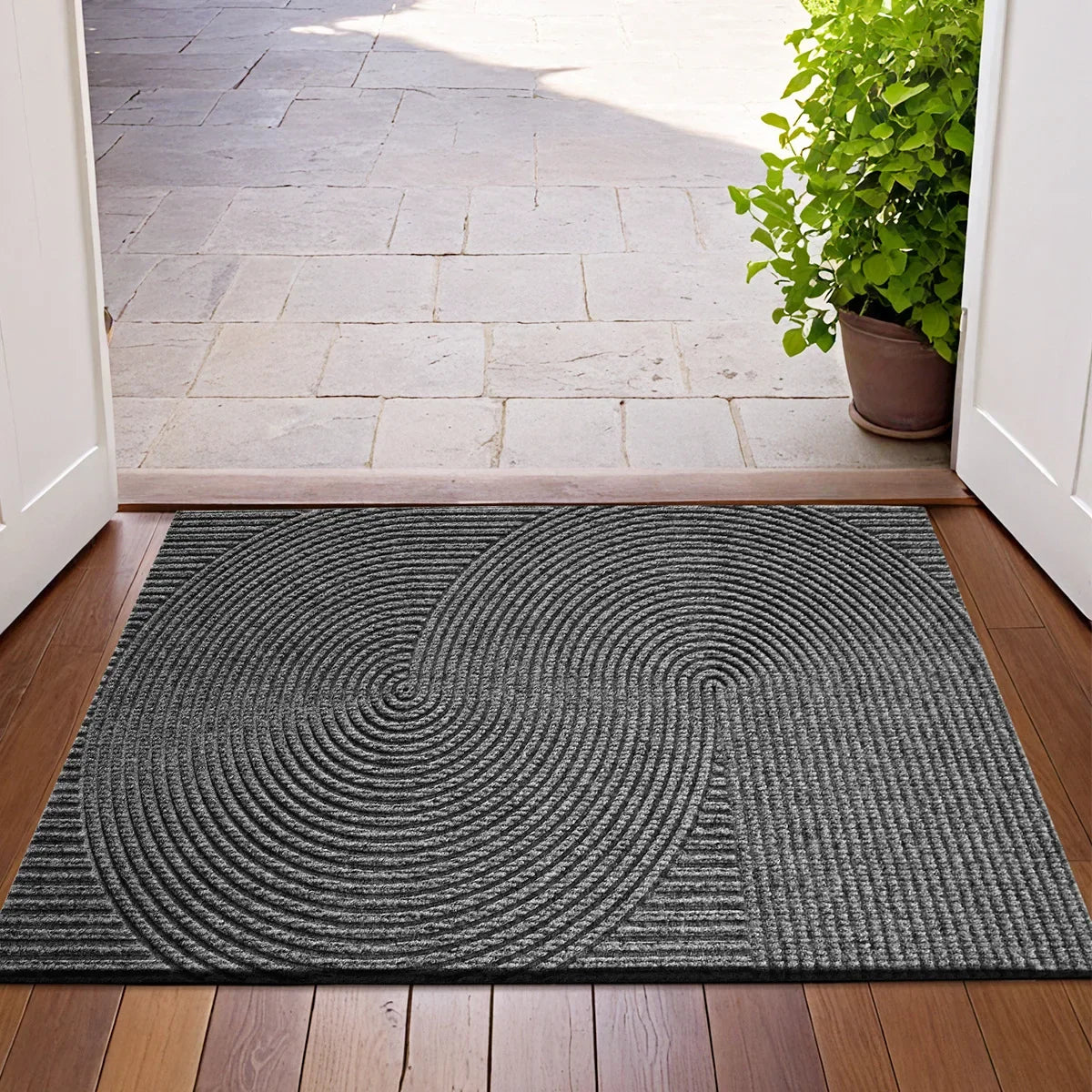 Nordic Geometric PVC Entrance Rug