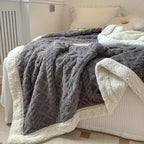 Nordic Sherpa Knitted Throw Blanket