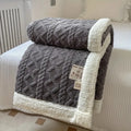 Nordic Sherpa Knitted Throw Blanket
