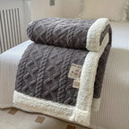 Nordic Sherpa Knitted Throw Blanket