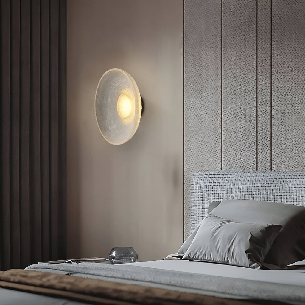 Modern Minimalist Resin Round Wall Sconce LED 1-Light