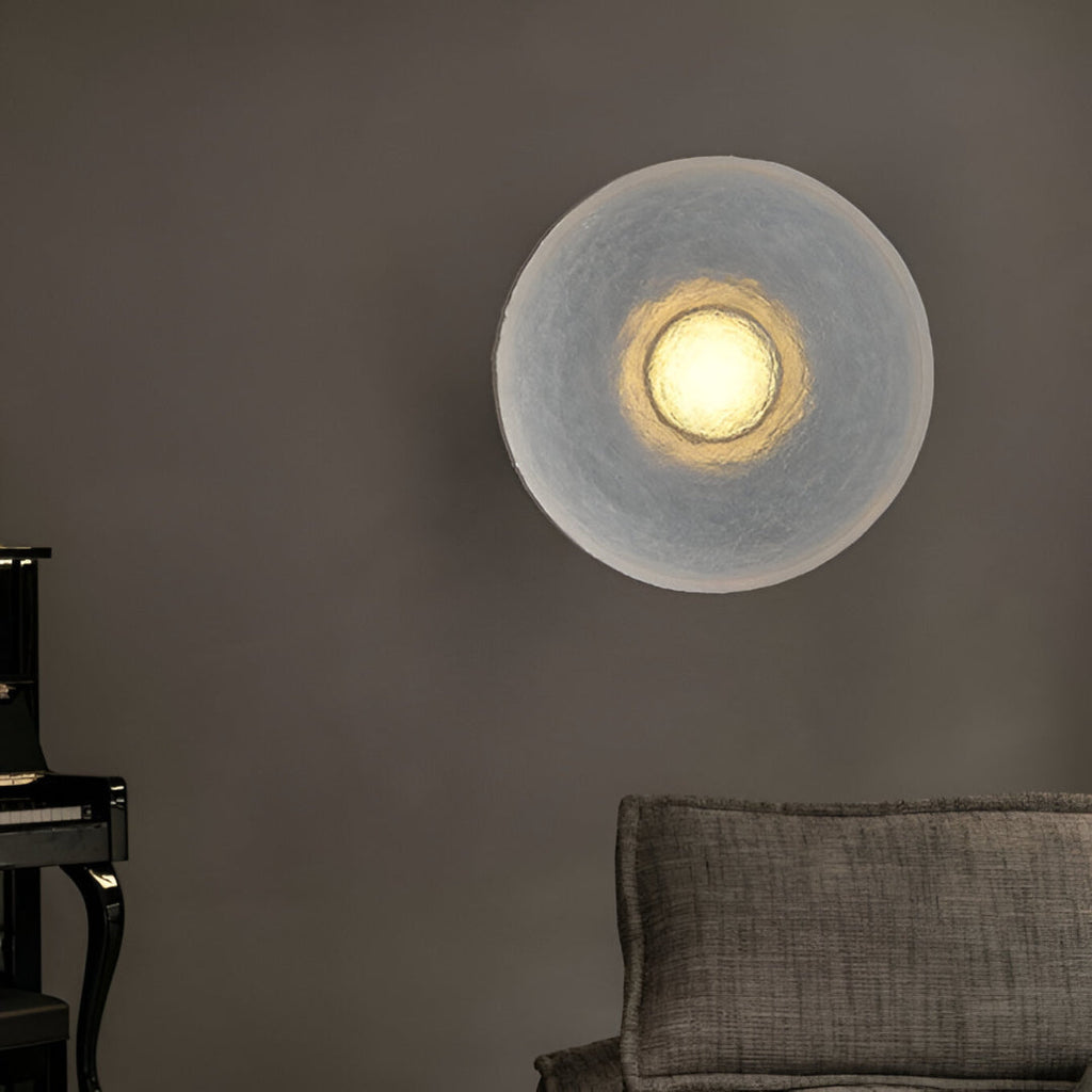 Modern Minimalist Resin Round Wall Sconce LED 1-Light