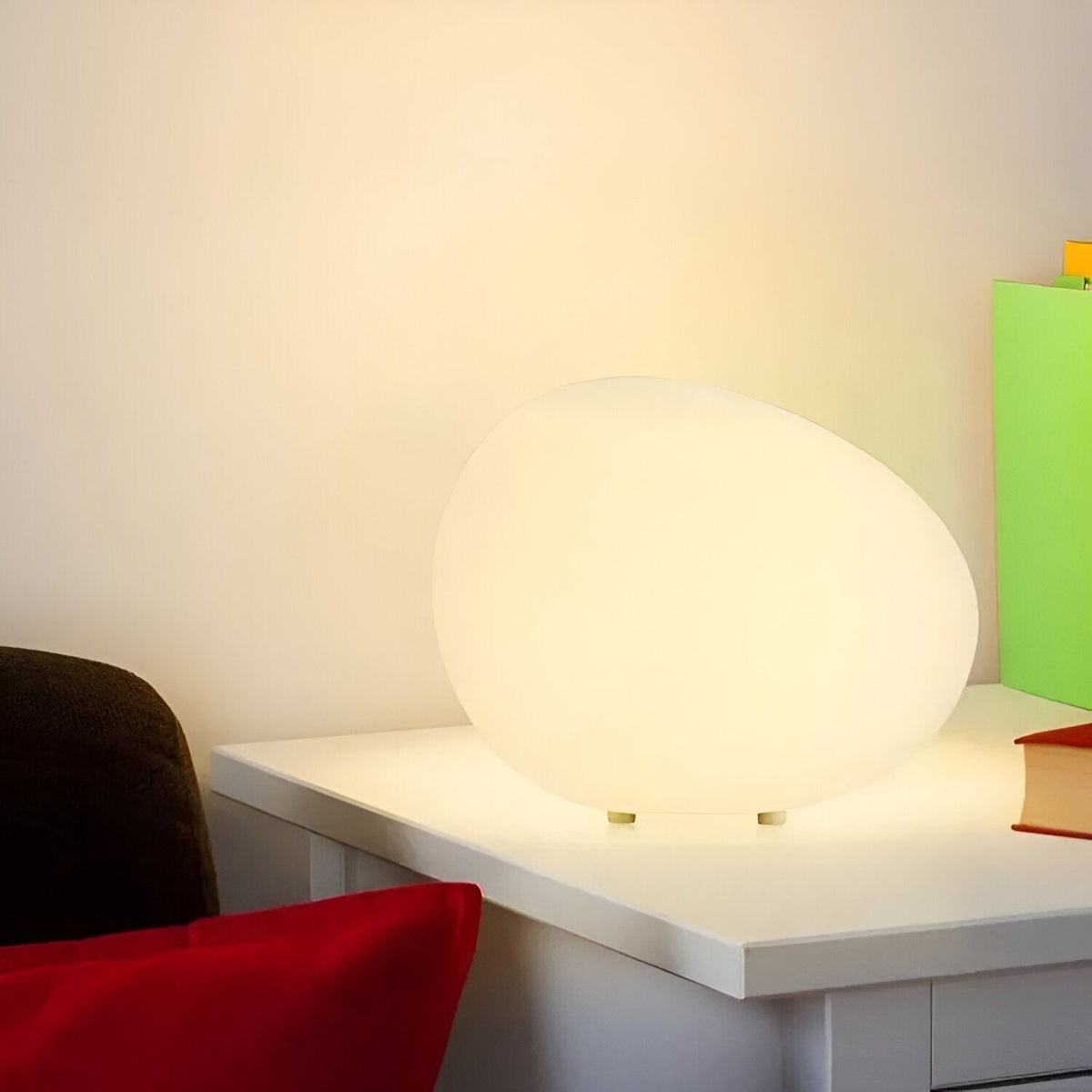 Nordic Stone-Shaped LED Table Lamp 1-Light