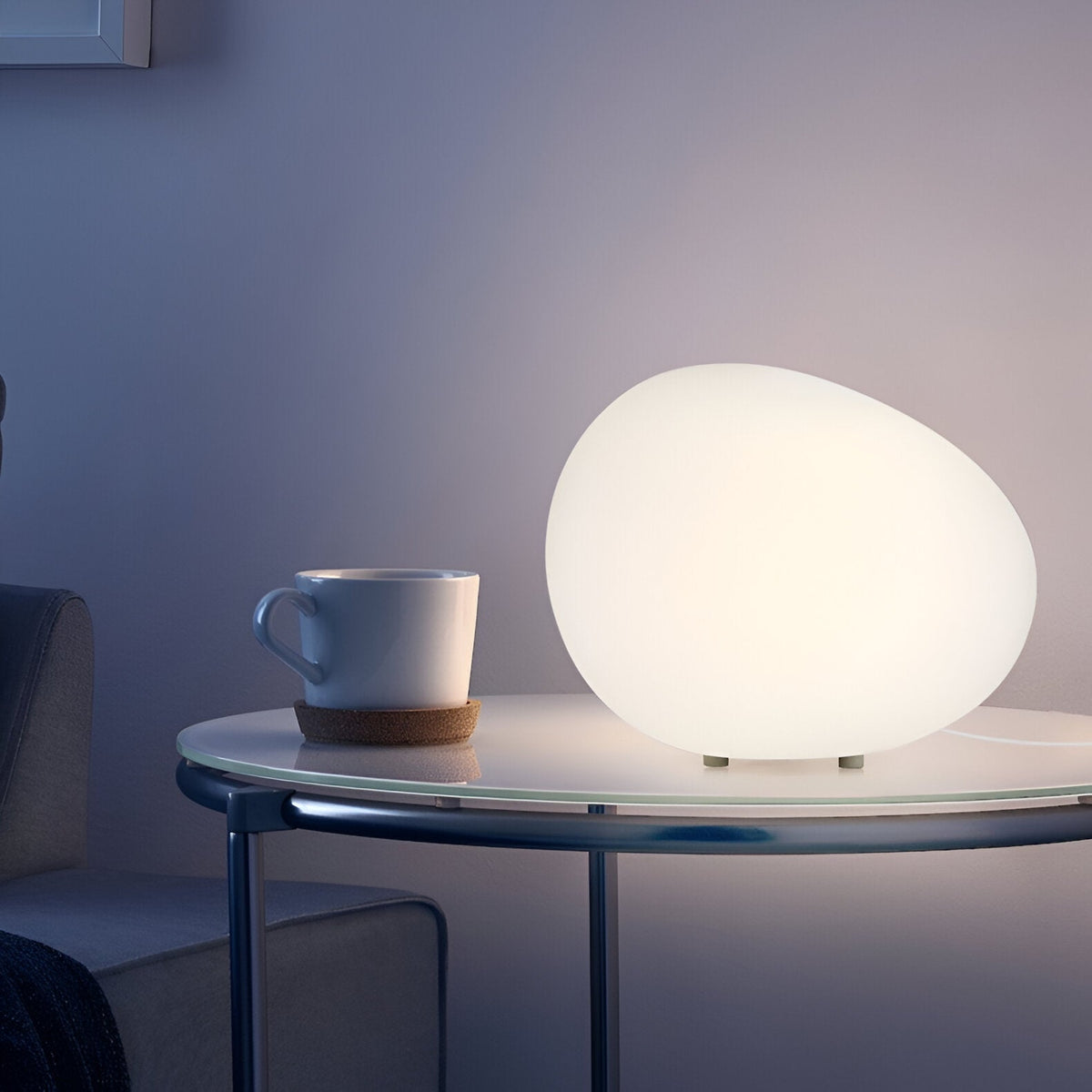 Nordic Stone-Shaped LED Table Lamp 1-Light
