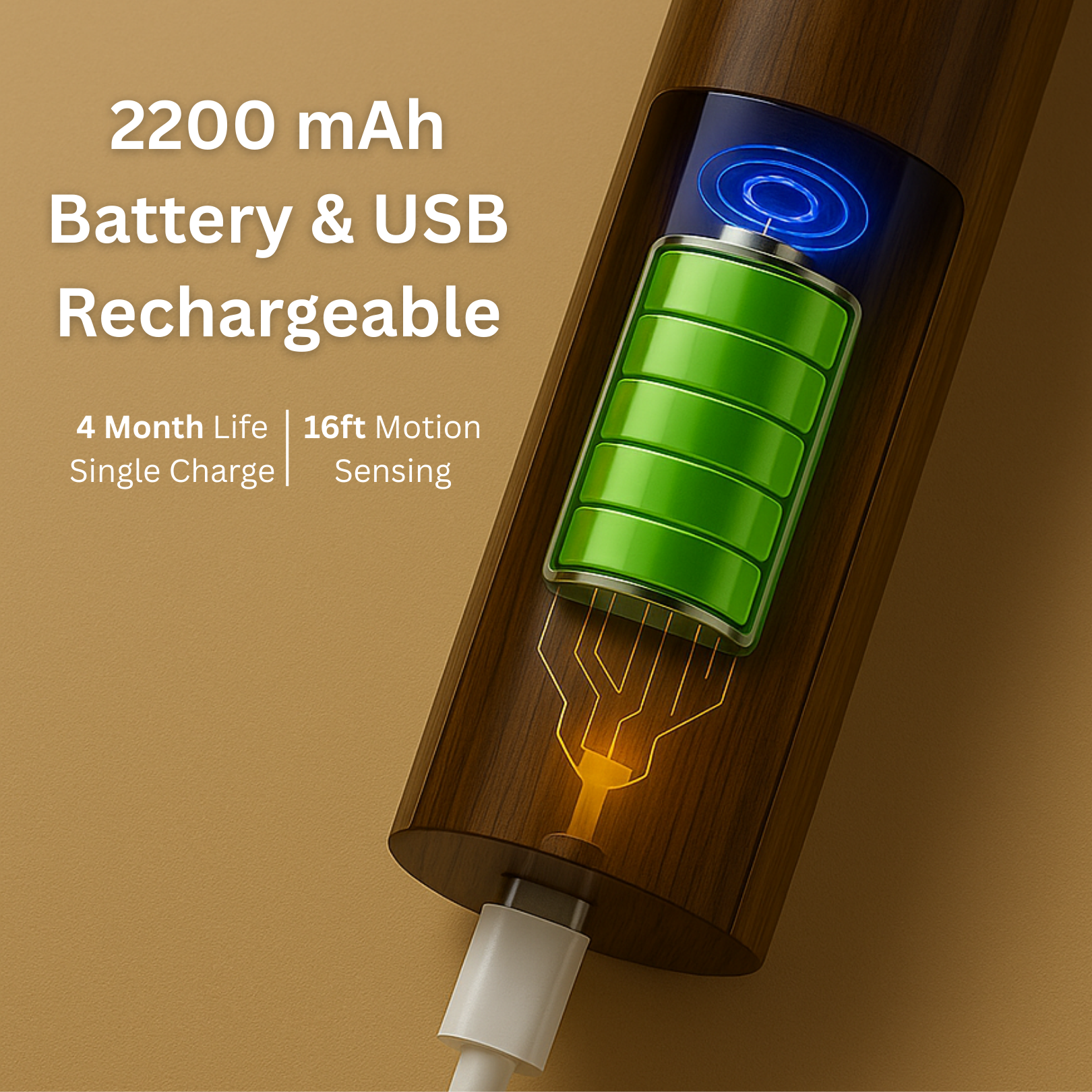 Rechargeable Wall Sconce – Battery Operated Wireless LED Wall Light