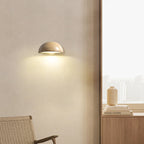 Wabi-Sabi Travertine Semicircular Wall Sconce LED 1-Light