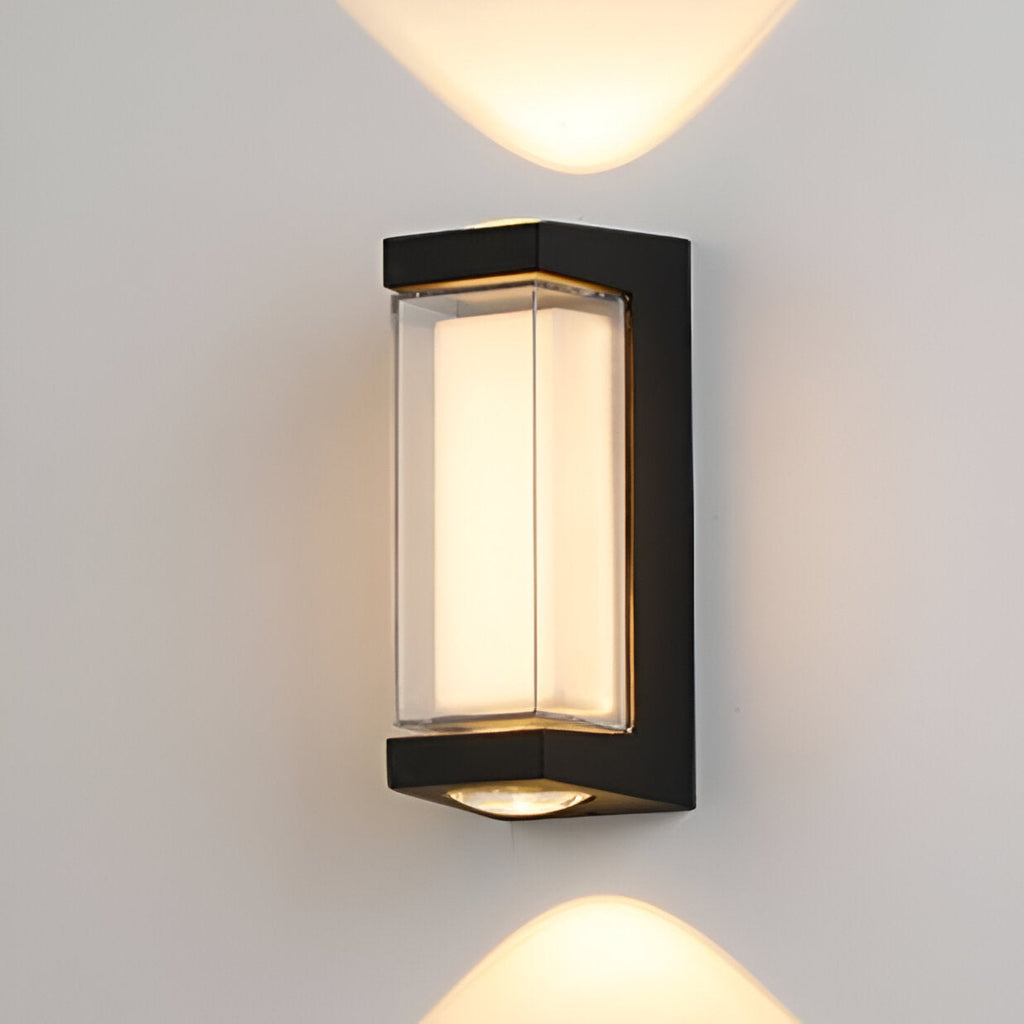 Nordic Minimalist Acrylic Rectangular Outdoor Wall Light LED Up-Down