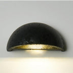 Wabi-Sabi Travertine Semicircular Wall Sconce LED 1-Light