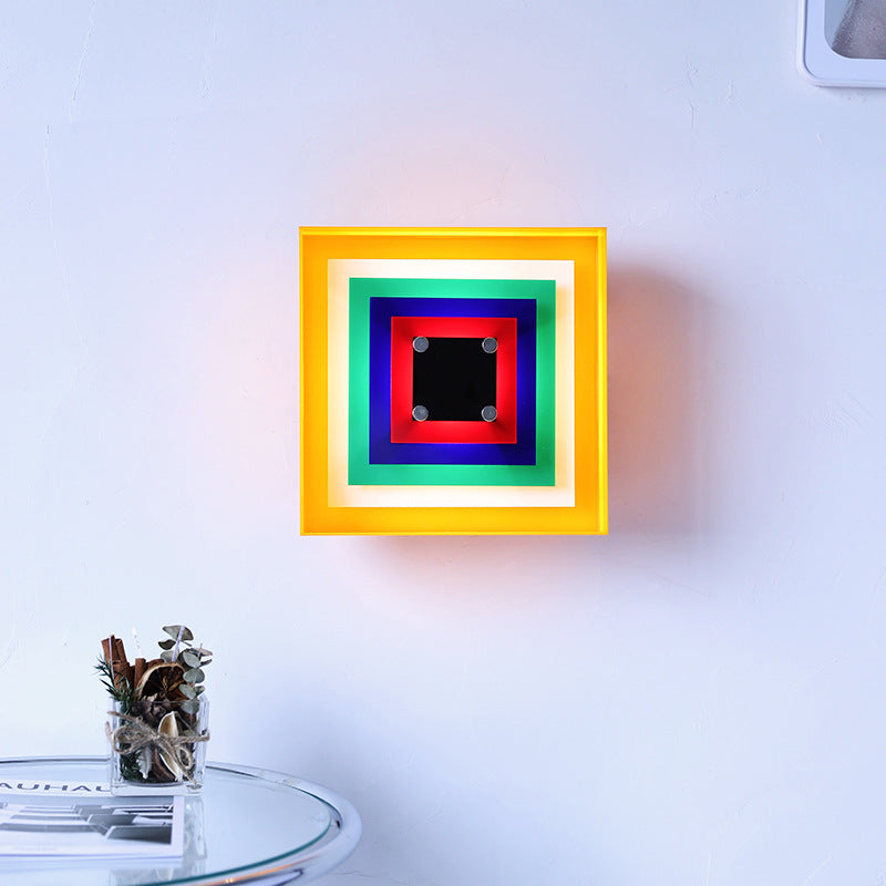 Memphis Bauhaus Square Wall Sconce LED 1-Light