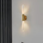 Nordic Water-Ripple Glass Brass Wall Sconce LED 1-Light