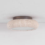 Retro Travertine Round LED Ceiling Light 1-Light