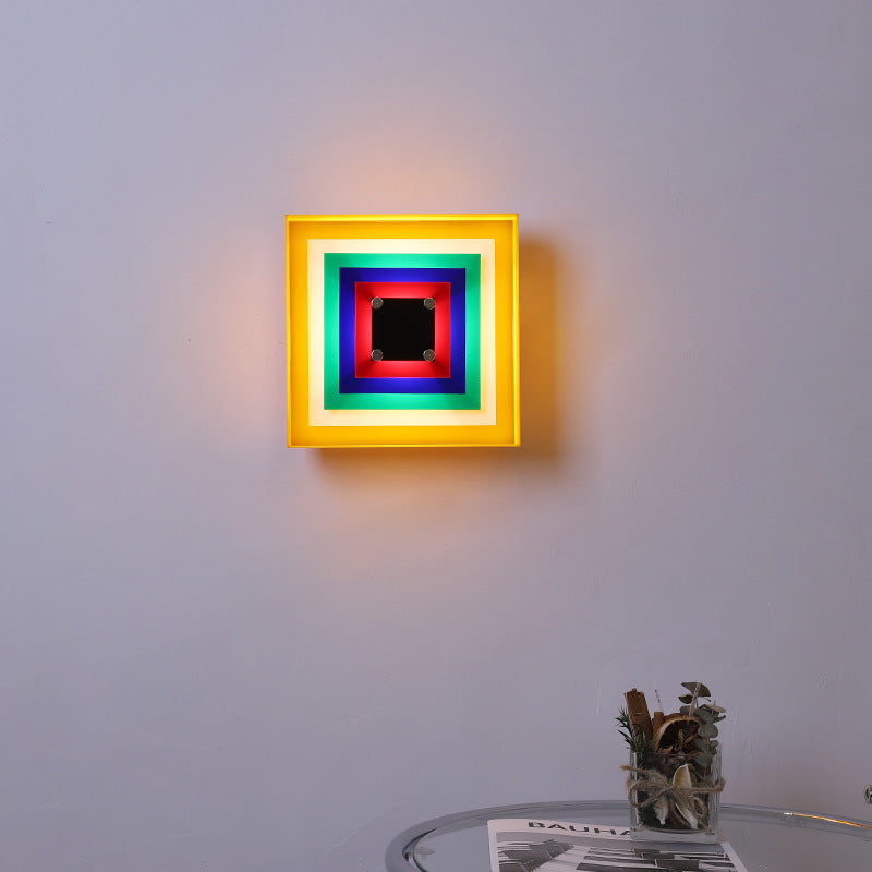 Memphis Bauhaus Square Wall Sconce LED 1-Light