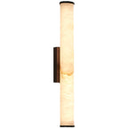 Modern Minimalist Spanish Marble & Copper LED Wall Sconce – Luxury Stone Wall Light 1-Light