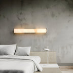 Modern Minimalist Spanish Marble & Copper LED Wall Sconce – Luxury Stone Wall Light 1-Light
