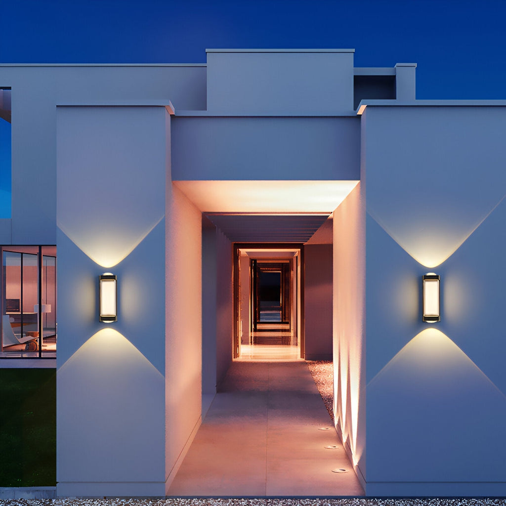 Nordic Minimalist Acrylic Rectangular Outdoor Wall Light LED Up-Down