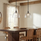 Ondine Farmhouse Hammered Glass Pendant Light