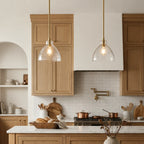 Ondine Farmhouse Hammered Glass Pendant Light