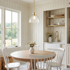 Ondine Farmhouse Hammered Glass Pendant Light
