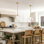 Ondine Farmhouse Hammered Glass Pendant Light