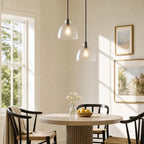 Ondine Farmhouse Hammered Glass Pendant Light