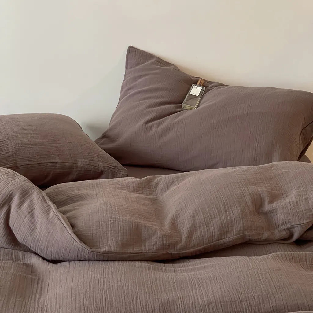 Organic Gauze Duvet Cover Soft Breathable Cotton Bedding