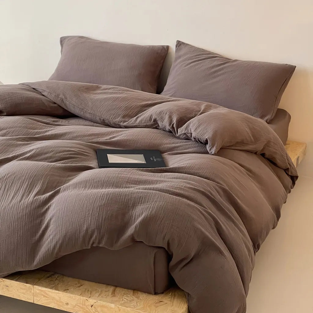 Organic Gauze Duvet Cover Soft Breathable Cotton Bedding