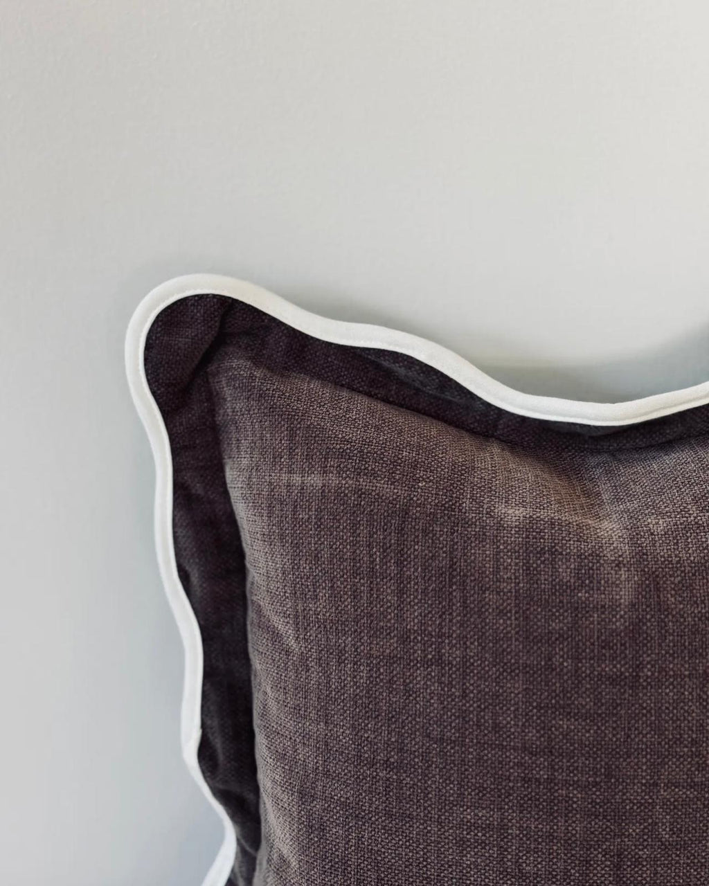 Chloe Extra Large Brown Square Scalloped Cushion Cover Sofa Decor