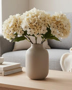 Artificial Short Soft Cream Hydrangea Stem Faux Flower Decor