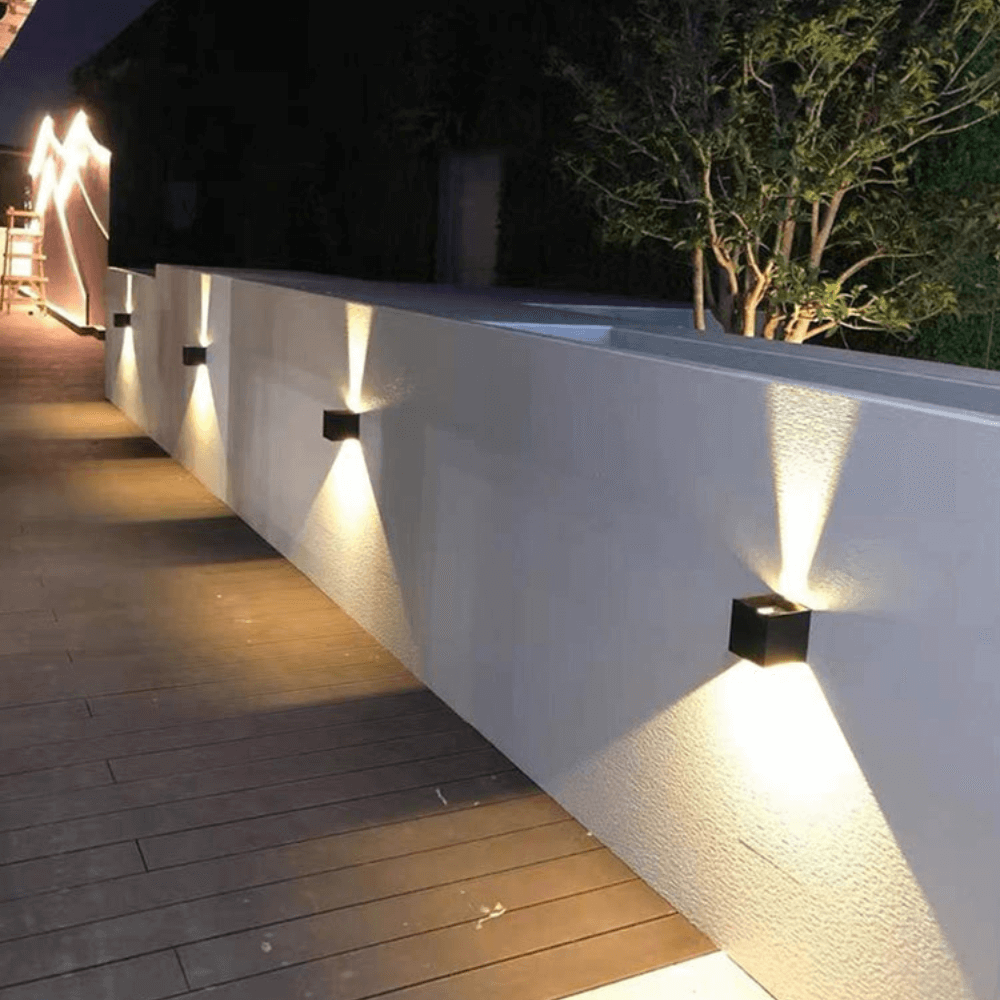 Outdoor Wall Light Rechargeable Wireless LED Sconce Waterproof Patio Garden Lighting