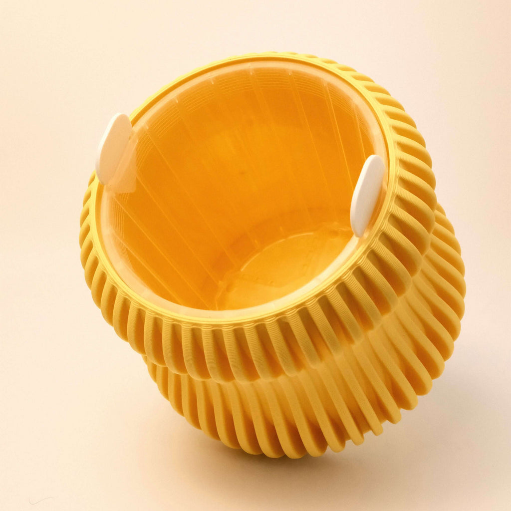 Selene Self Watering Planter Lemon Yellow Modern Indoor Plant Pot Home Decor