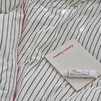 Pinstripe Contrast Trim Duvet Cover Premium Cotton Bedding