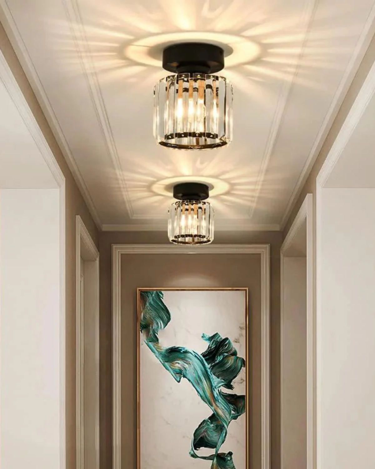 Modern Glass Square Ceiling Light 1-Light