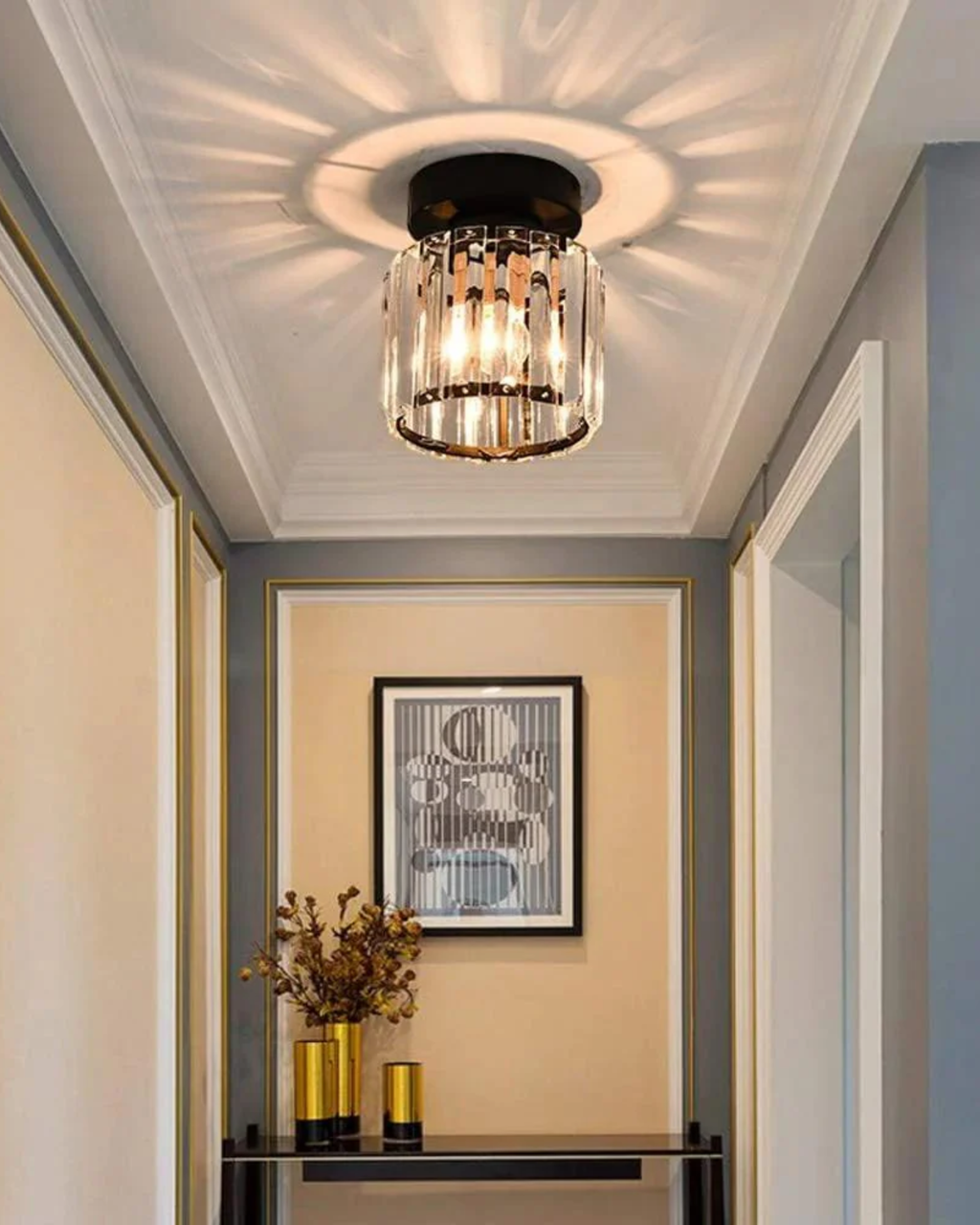 Modern Glass Square Ceiling Light 1-Light
