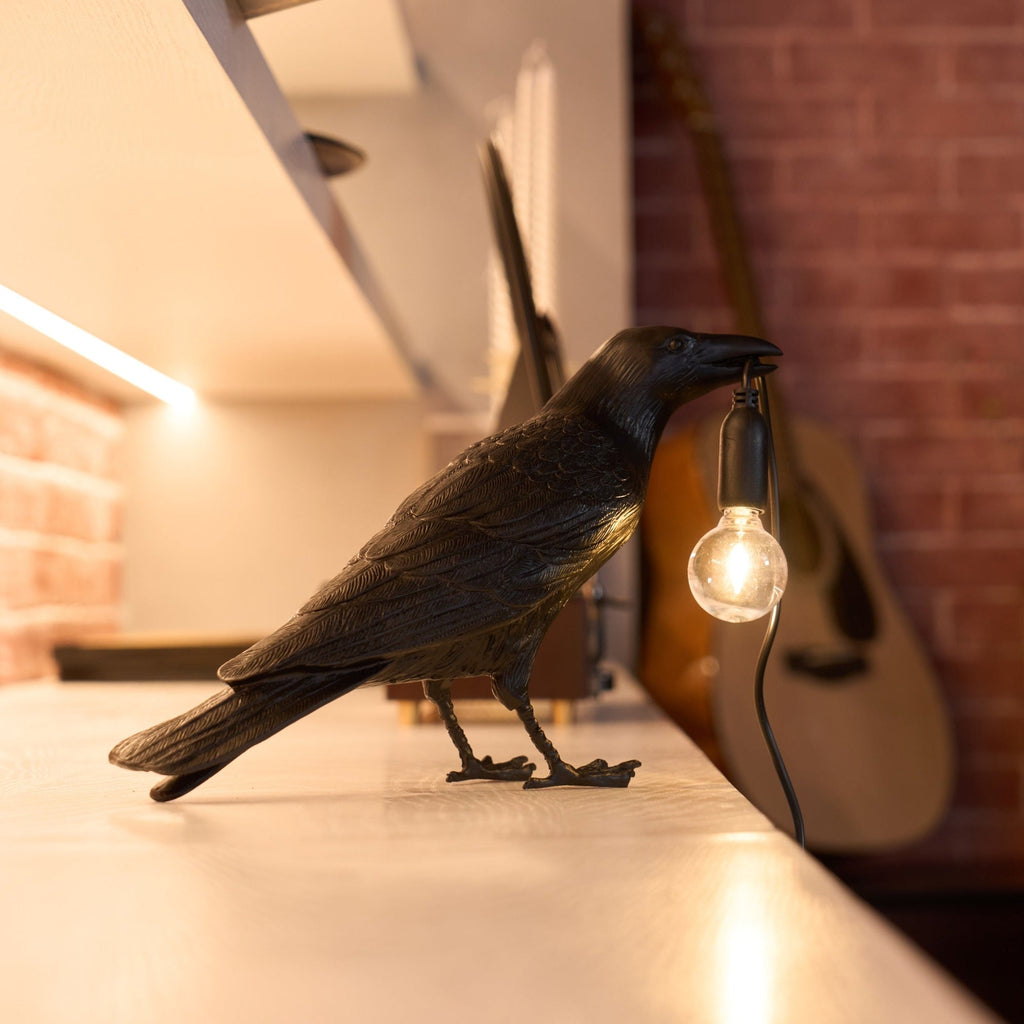 Creative Raven Resin LED Plug-In Table Lamp 1-Light