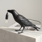 Creative Raven Resin LED Plug-In Table Lamp 1-Light