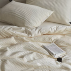 Relaxed Seersucker Cotton Duvet Cover Breathable Bedroom