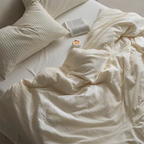 Relaxed Seersucker Cotton Duvet Cover Breathable Bedroom