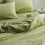 Relaxed Seersucker Cotton Duvet Cover Breathable Bedroom