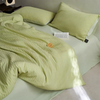 Relaxed Seersucker Cotton Duvet Cover Breathable Bedroom
