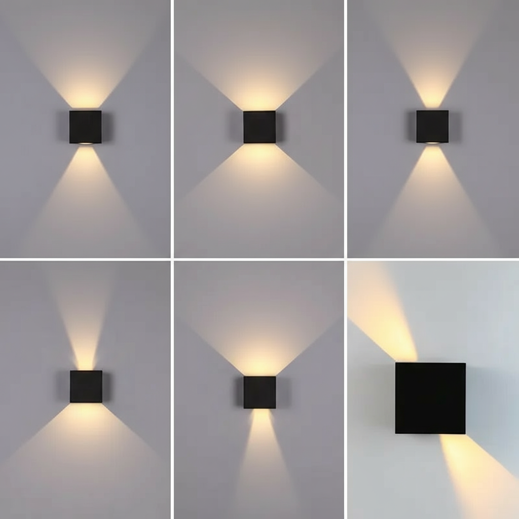 Modern Cube Outdoor Wall Light LED 1-Light
